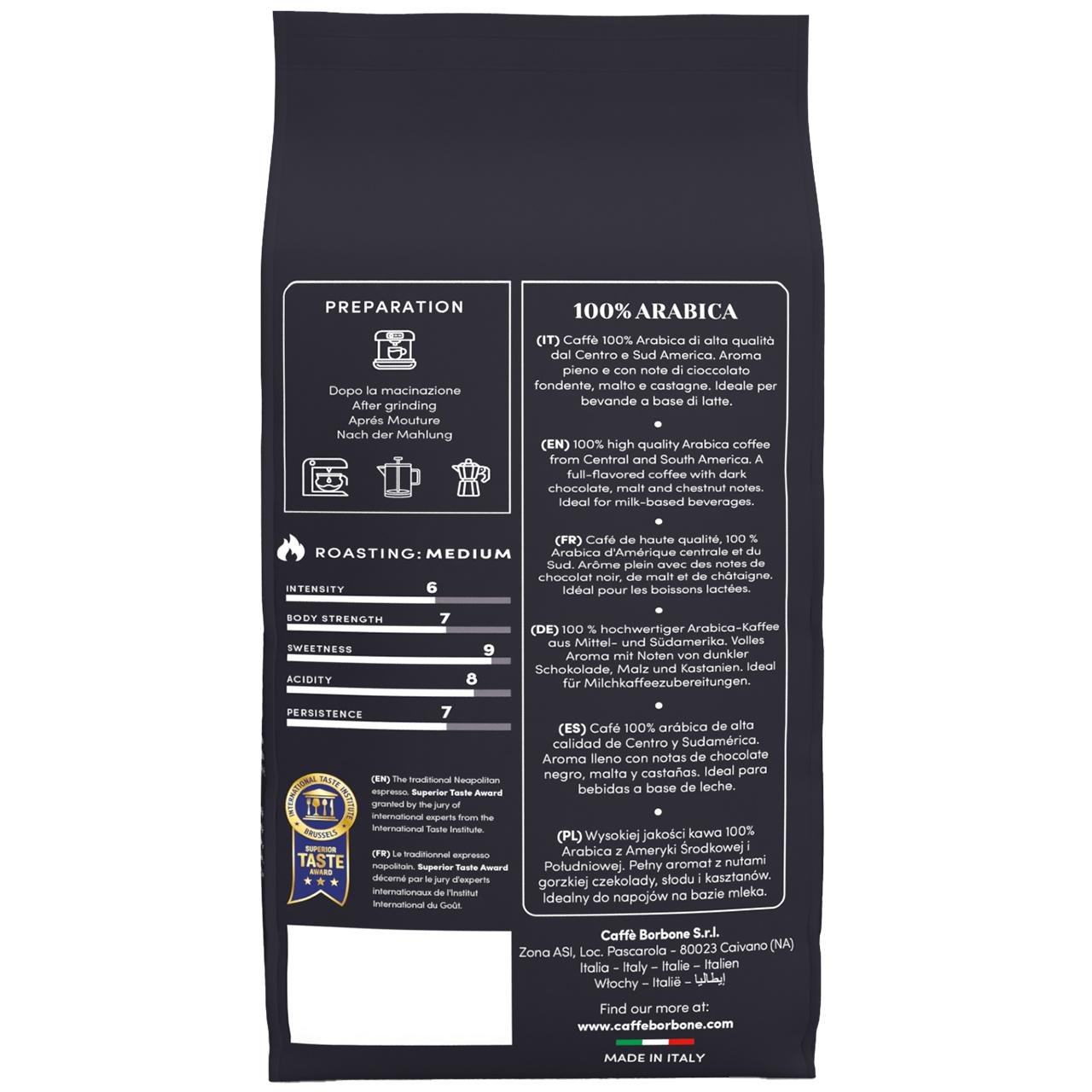 Caffè Borbone на зърна 100% ARABICA, 1kg - Image 3