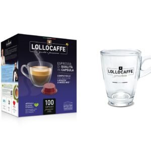 Lollo Caffè капсули A Modo Miо®, CLASSICO, 200 броя + подарък Стъклена чашка “Lollo”