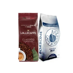 Caffè Borbone на зърна VENDING LINE BLU, + Lollo Caffé кафе на зърна CLASSICO, 2kg