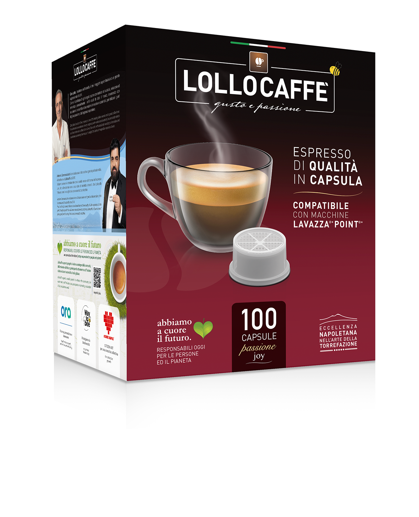 Lollo Caffè капсули Espresso Point, DEK, 100 броя (БЕЗ КОФЕИН) - Image 2