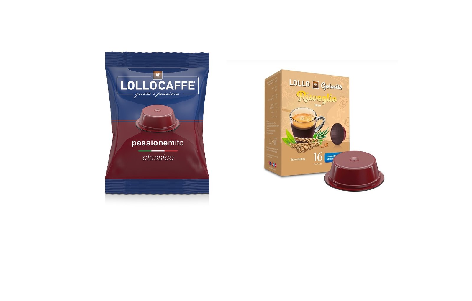 Lollo Caffè капсули A Modo Miо®, CLASSICO, 100 броя + Ечемичено кафе, 16 броя