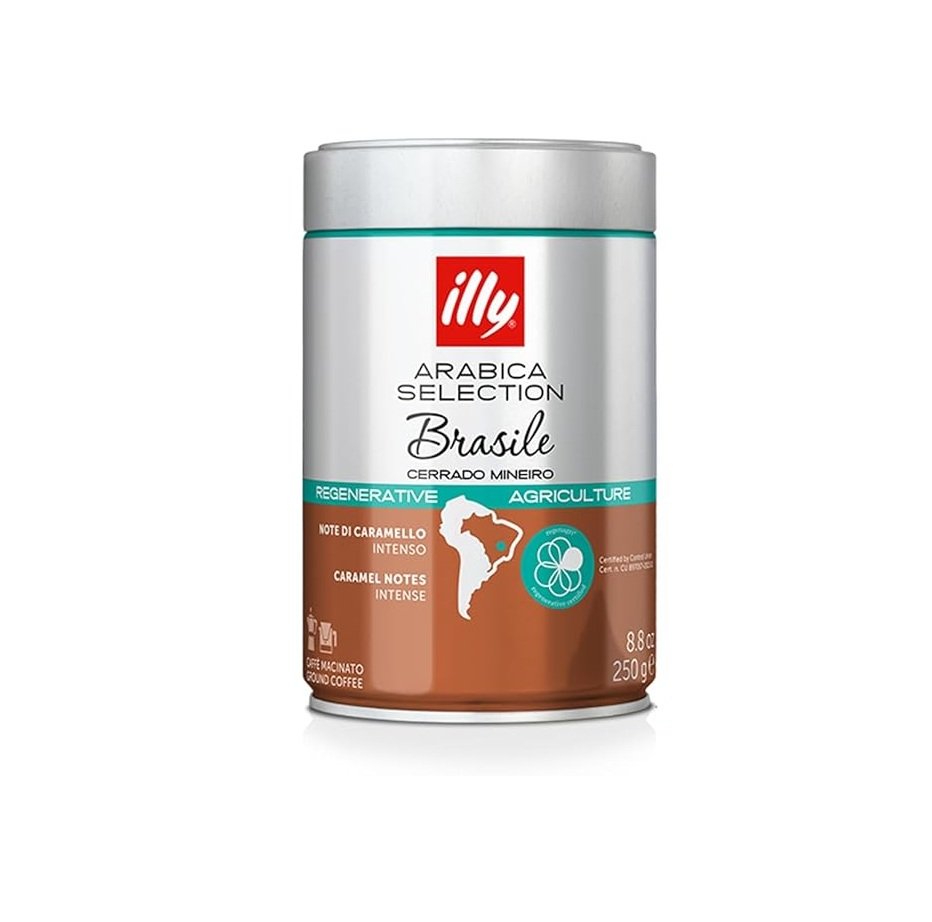 Illy кафе на зърна, Arabica Selection Бразилия , 0.250kg (МЕТАЛНА КУТИЯ)